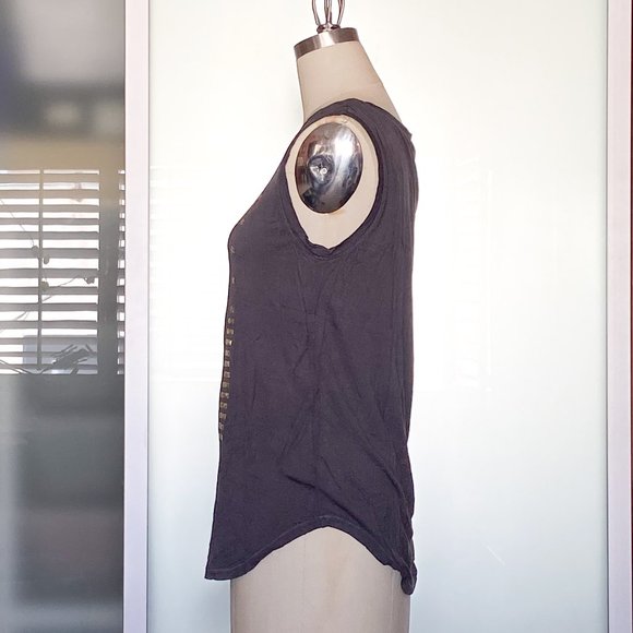 NWOT Rachel Roy gray American Flag Tee size small - Picture 4 of 7